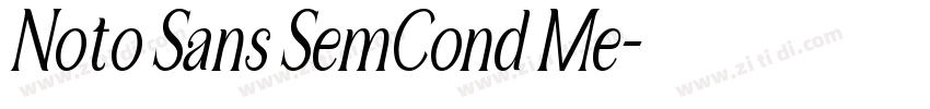Noto Sans SemCond Me字体转换